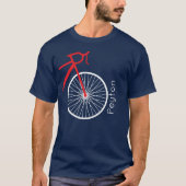 自転車赤と白 Tシャツ (正面)