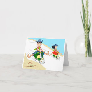 自転車走用バラ ノートカード