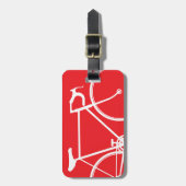 自転車走行バッグラベルテンプレート ラゲッジタグ (正面縦)