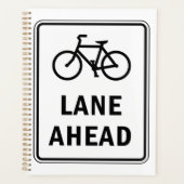 自転車車線前方サインサイクリング道路安全 プランナー手帳 (正面)