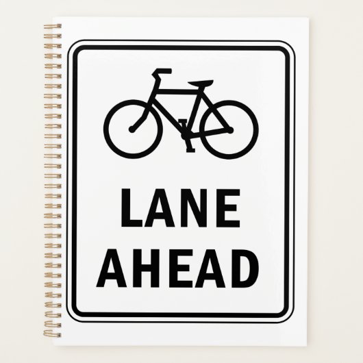 自転車車線前方サインサイクリング道路安全 プランナー手帳 (正面)