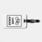 自転車車線前方サインサイクリング道路安全 ラゲッジタグ (裏面横)