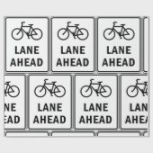 自転車車線前方サインサイクリング道路安全 ラッピングペーパー (フラット)
