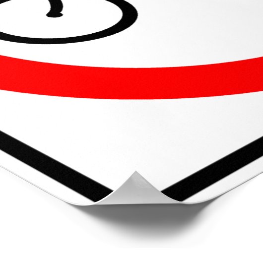 自転車通行禁止高速道路標識 ポスター (角)