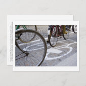 自転車道のサイクリスト ポストカード (正面/裏面)