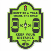 自転車道路安全意識 シール (正面)