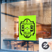 自転車道路安全認識度 ウィンドウサイン (カフェ窓)