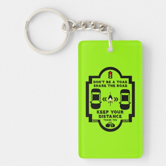 自転車道路安全認識度 キーホルダー (正面)