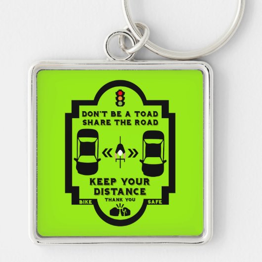 自転車道路安全認識度 キーホルダー (正面)