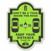 自転車道路安全認識度 シール (正面)