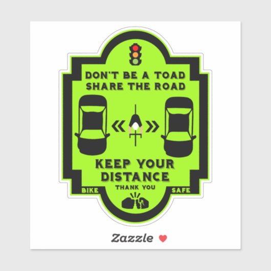 自転車道路安全認識度 シール (シート)