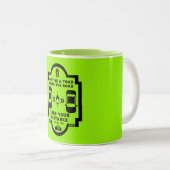 自転車道路安全認識度 ツートーンマグカップ (正面右)