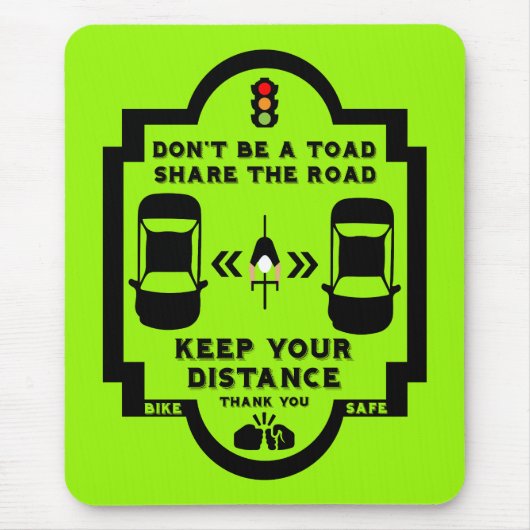 自転車道路安全認識度 マウスパッド (正面)