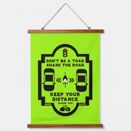 自転車道路安全認識度 吊り下げ型タペストリー (正面)