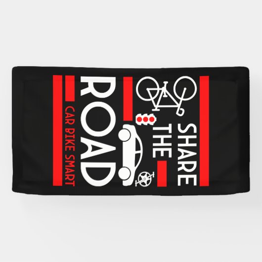 自転車道路安全認識度 横断幕 (横)