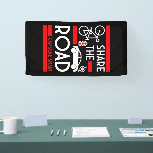 自転車道路安全認識度 横断幕 (トレードショー)