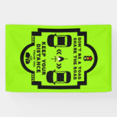 自転車道路安全認識度 横断幕 (横)