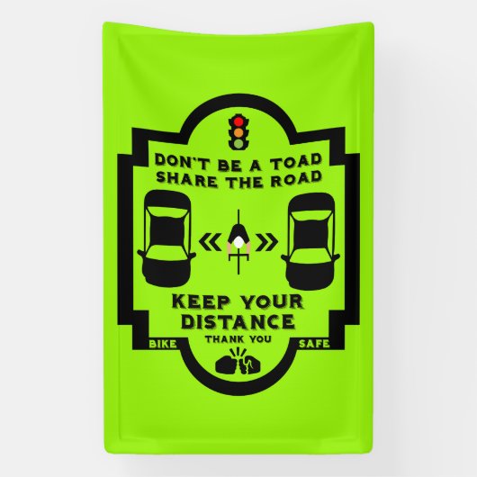 自転車道路安全認識度 横断幕 (縦)