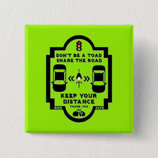 自転車道路安全認識度 缶バッジ (正面)