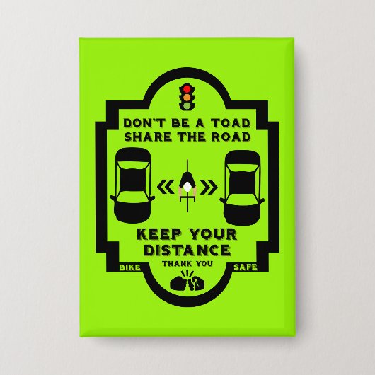 自転車道路安全認識度 缶バッジ (正面)