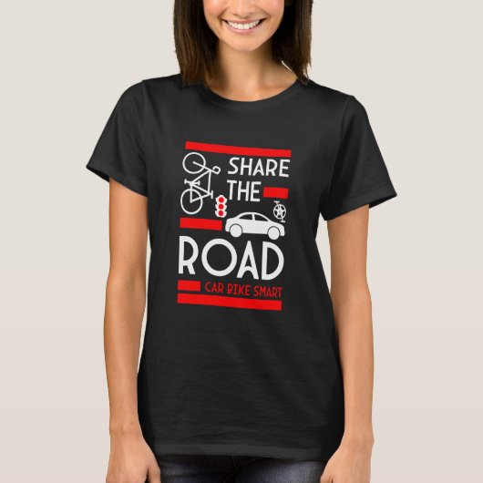 自転車道路安全認識度 Tシャツ (正面)