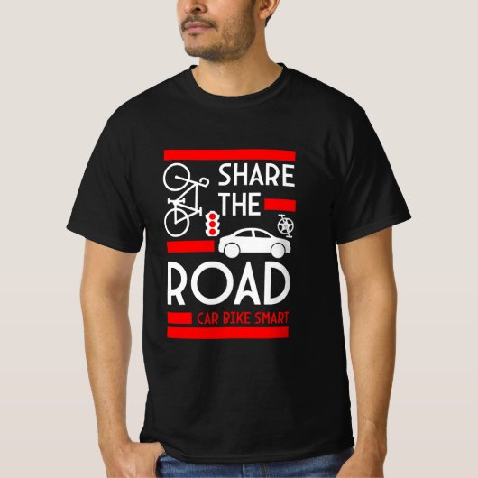 自転車道路安全認識度 Tシャツ (正面)