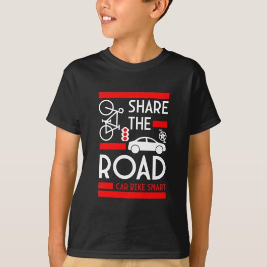 自転車道路安全認識度 Tシャツ (正面)