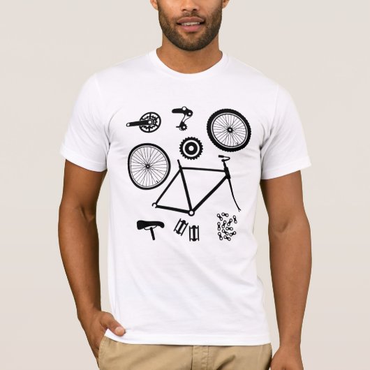 自転車部品 Tシャツ (正面)