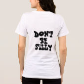 自転車間抜けに乗るガチョウ – ガおもしろいン動物 トライブレンドTシャツ (裏面)