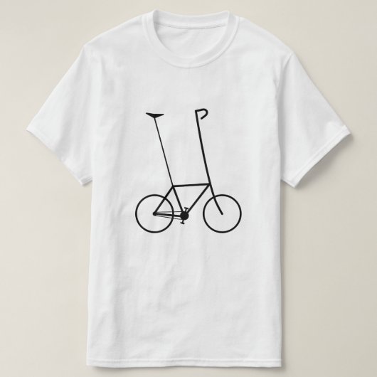 自転車間抜けシルエット:ハイシート&ハンドルバー Tシャツ (デザイン正面)