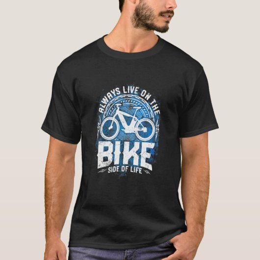 自転車電動自転車ことわざモチーフサイクリングE Bi Tシャツ (正面)