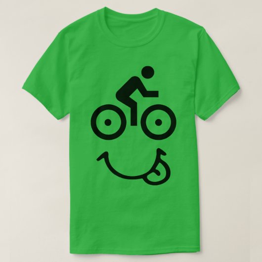 自転車顔 Tシャツ (デザイン正面)