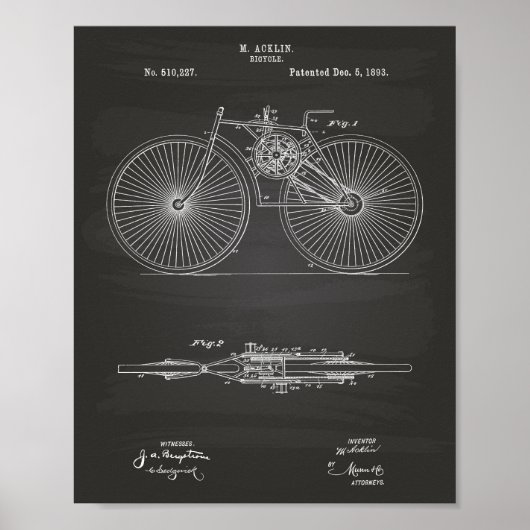 自転車1893特許技術シャルボード ポスター (正面)