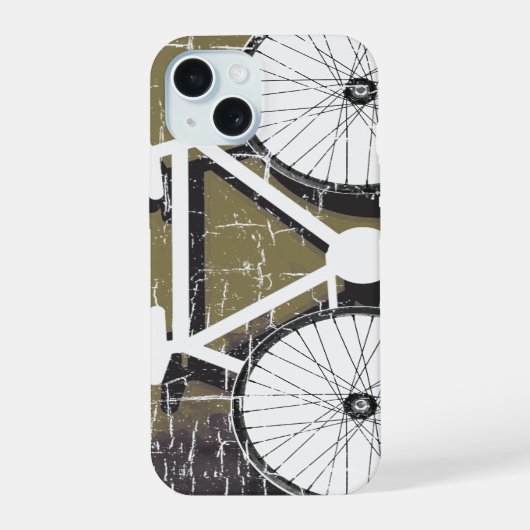 自転車2輪自転車クール iPhone 15ケース (裏面)