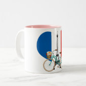 自転車2音式コーヒーマグ ツートーンマグカップ (正面左)