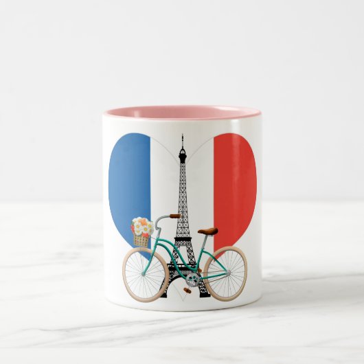 自転車2音式コーヒーマグ ツートーンマグカップ (中央)