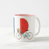 自転車2音式コーヒーマグ ツートーンマグカップ (正面右)