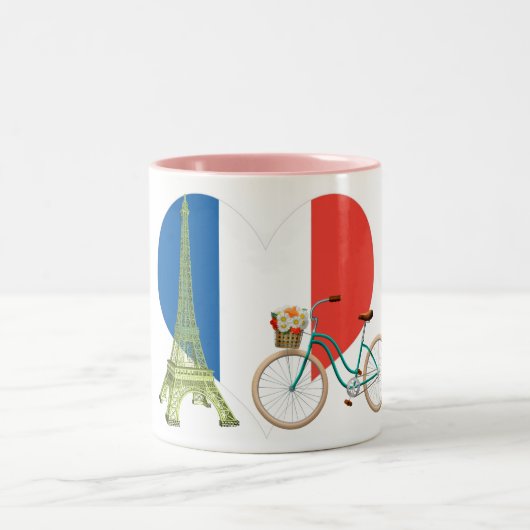 自転車2音式コーヒーマグ ツートーンマグカップ (中央)