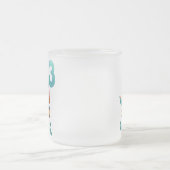 自転車3日目のかわいい恐竜 フロストグラスマグカップ (中央)