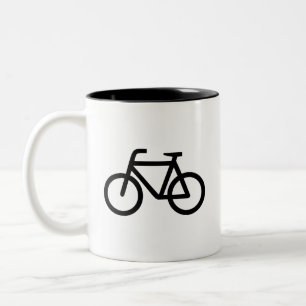 "自転車」のピクトグラムのマグ ツートーンマグカップ