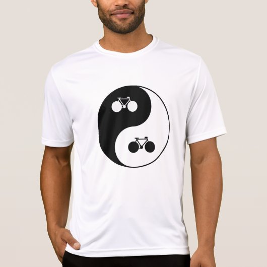 自転車、インヤン記号 Tシャツ (正面)