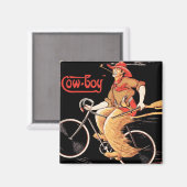 自転車「カウボーイ」をテーマにした自転車 マグネット (正面/裏面)