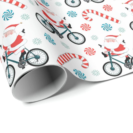 自転車 クリスマス ギフト ラッピング ペーパー (ロールコーナー)