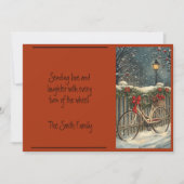 自転車 クリスマス ホリデーカード (正面)