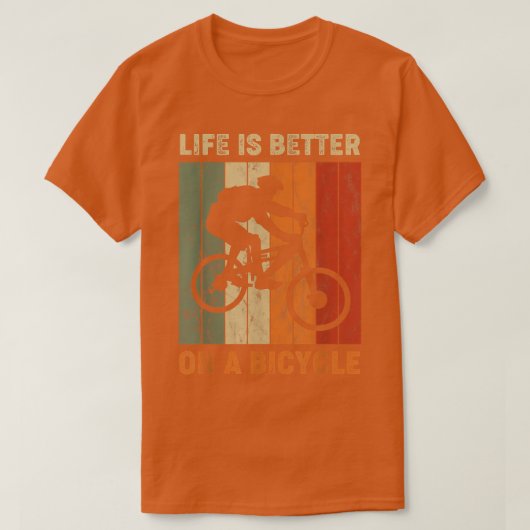 自転車、サイクリング自転車1018で生活が良い Tシャツ (デザイン正面)
