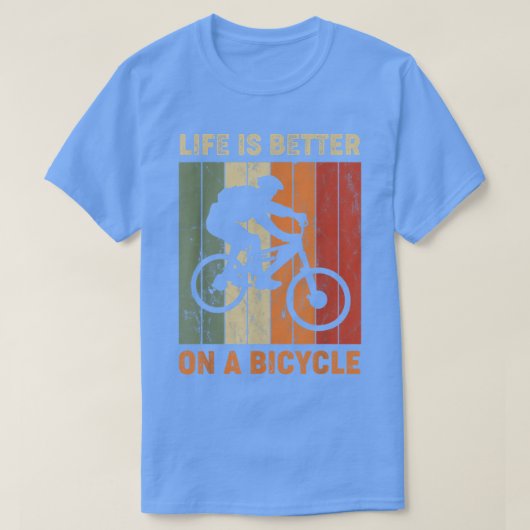 自転車、サイクリング自転車1018で生活が良い Tシャツ (デザイン正面)