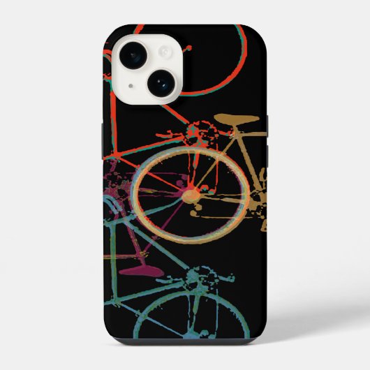 自転車 - サイクリング パターン iPhoneケース (裏面)