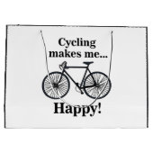 自転車 サイクリング 乗馬 サイクリスト 誕生日 ラージペーパーバッグ (裏面)