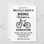 自転車 サイクリング 自転車 サイクリスト 自転車パーティー 招待状 (正面)