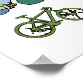 自転車 – サイクリング+自転車 ポスター (角)